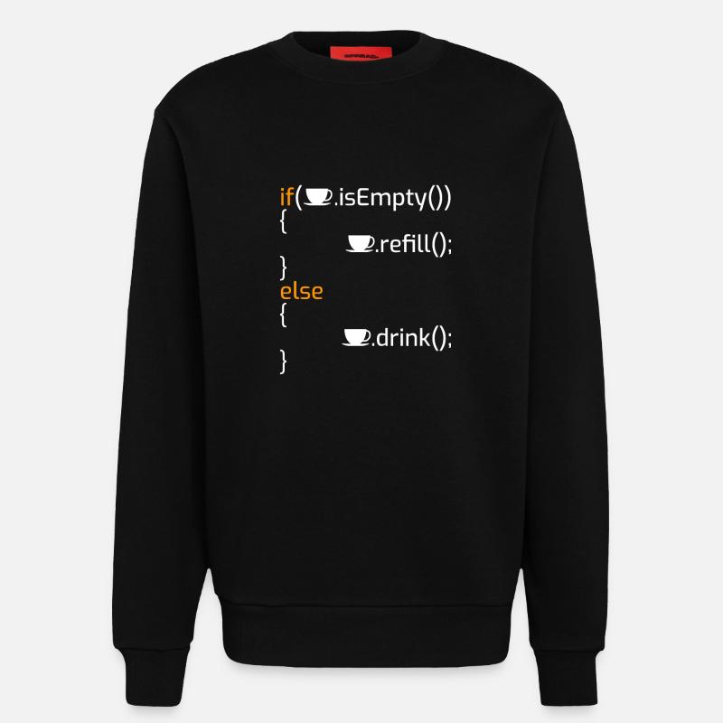Lustiger Kaffeeprogrammier-Witz I - Sweatshirt - made by SPREAD - SOLID BLACK