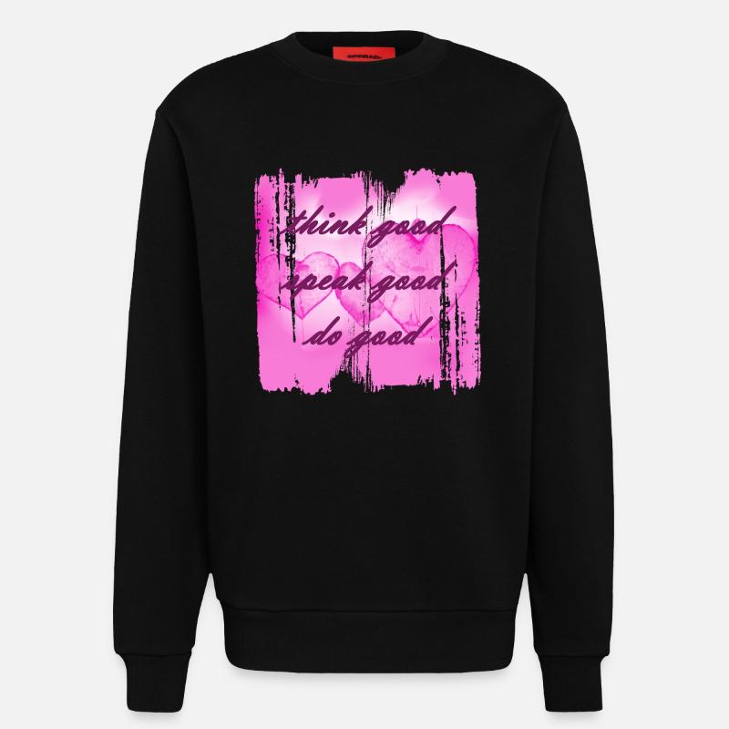 think good 2 - Sweatshirt - made by SPREAD  - SOLID BLACK