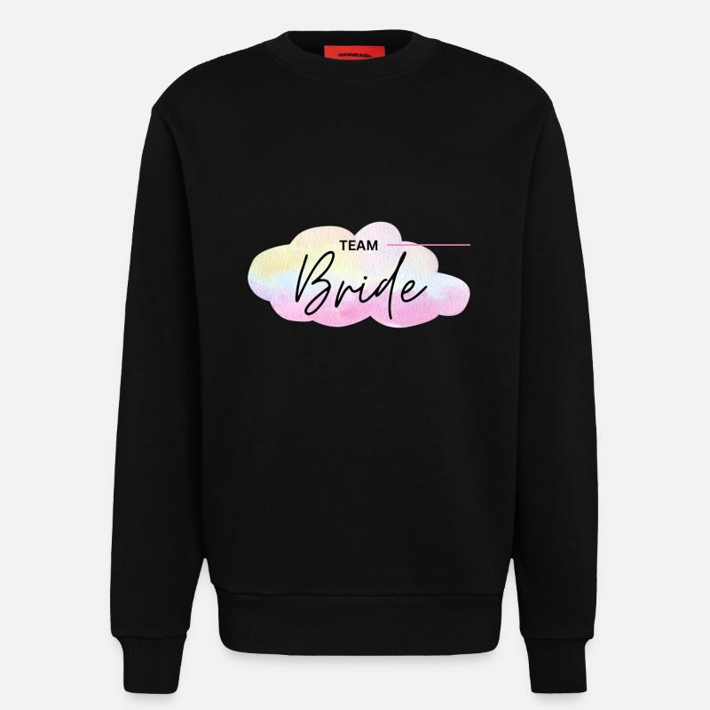 Team Bride - Rainbow Cloud - Sweatshirt - made by SPREAD  - SOLID BLACK