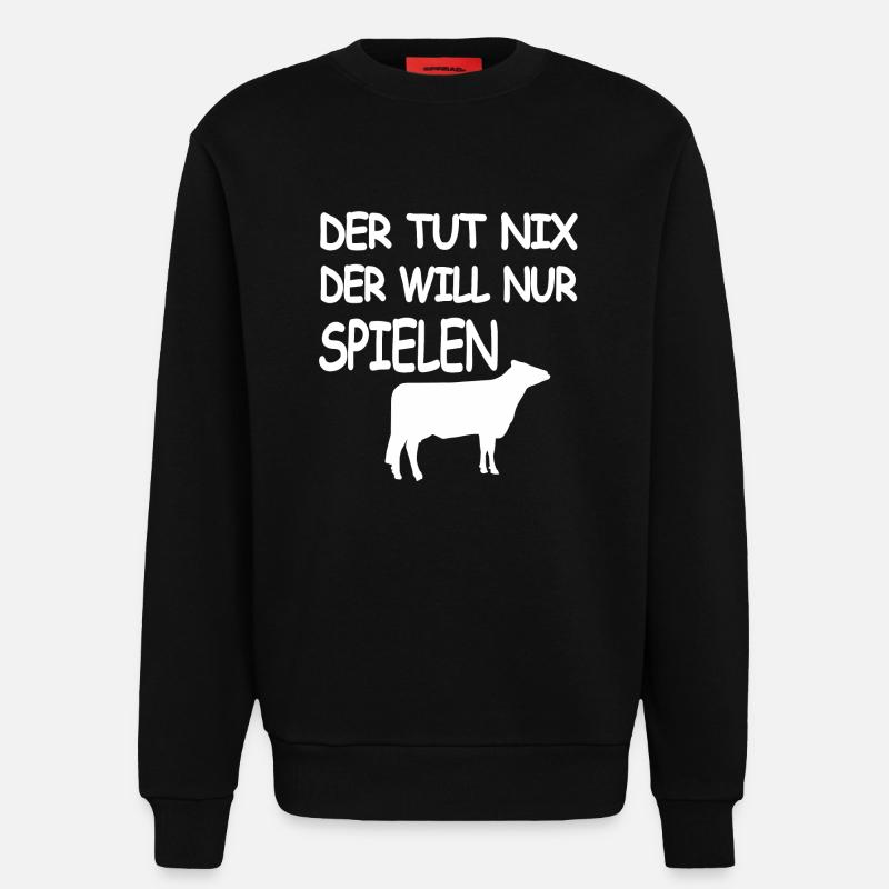 Bauer - Sweatshirt - made by SPREAD  - SOLID BLACK