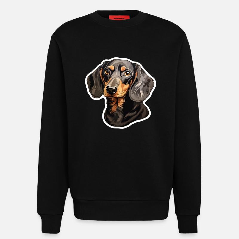 Dackel oder Dachshund - Sweatshirt - made by SPREAD  - SOLID BLACK