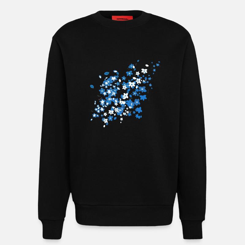 Blauer Sakura - Sweatshirt - made by SPREAD  - SOLID BLACK