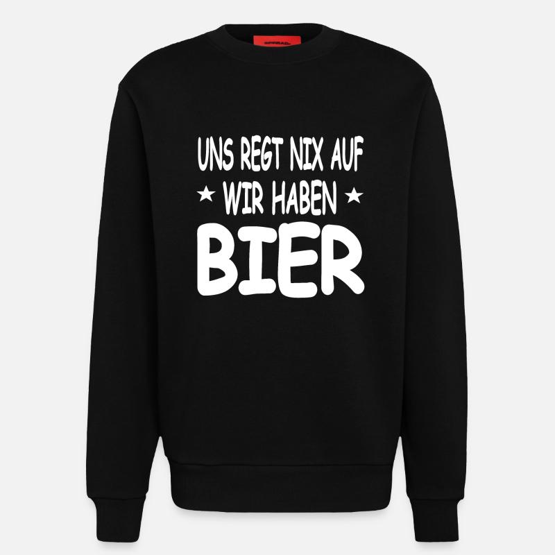 Bier - Sweatshirt - made by SPREAD - SOLID BLACK