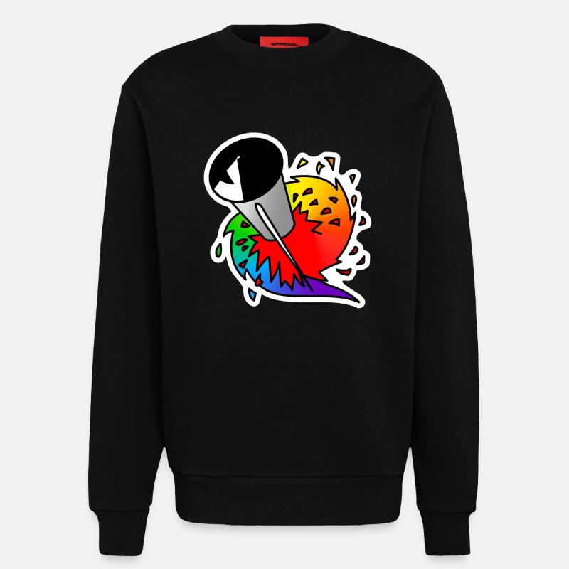 Regenbogen Rakete : Sticky Queer Pride - Sweatshirt - made by SPREAD  - SOLID BLACK