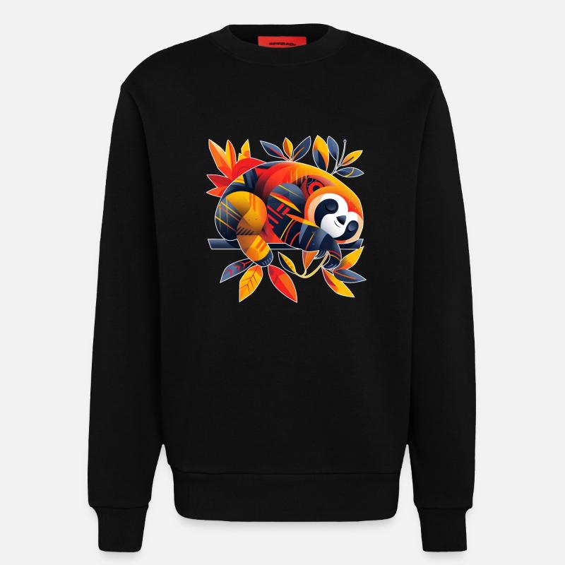 Sloth | abstract artwork - Sweatshirt - made by SPREAD - SOLID BLACK