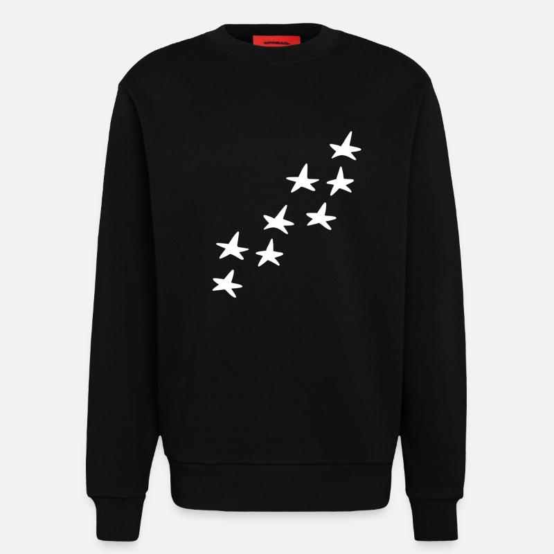 Star Pattern Shape Star Symbol - Sweatshirt - made by SPREAD  - SOLID BLACK