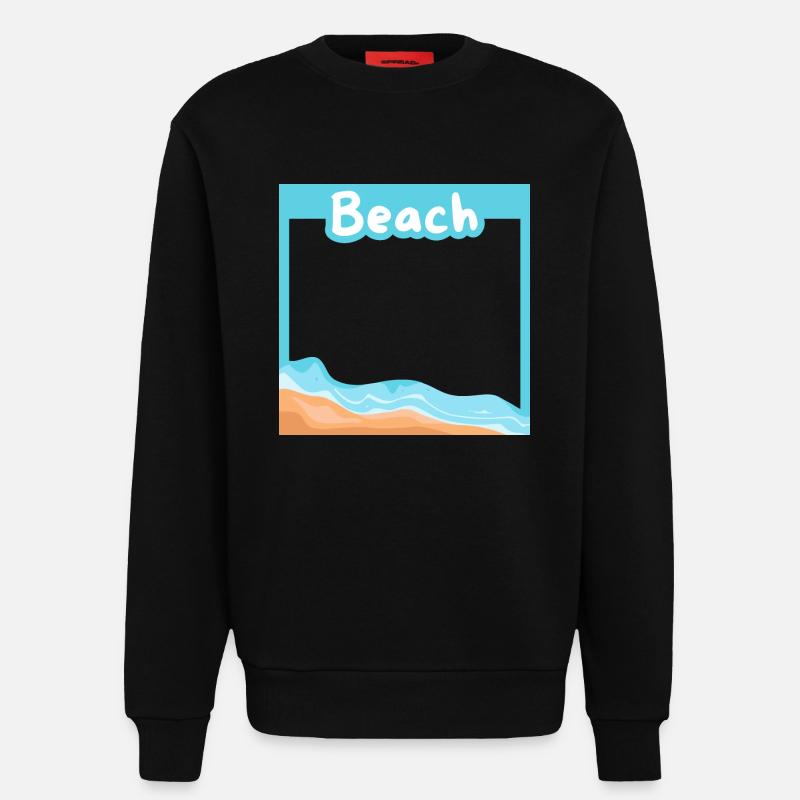 Dream beach in a setting - Sweatshirt - made by SPREAD  - SOLID BLACK