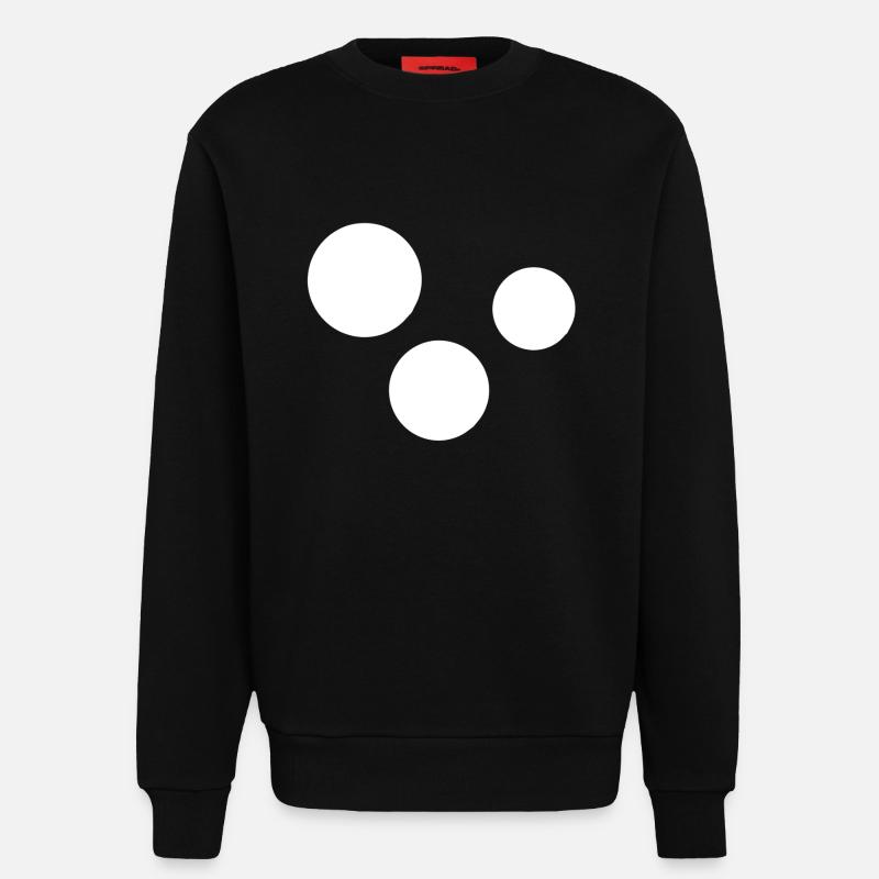 Three Circles Circle - Sweatshirt - made by SPREAD  - SOLID BLACK