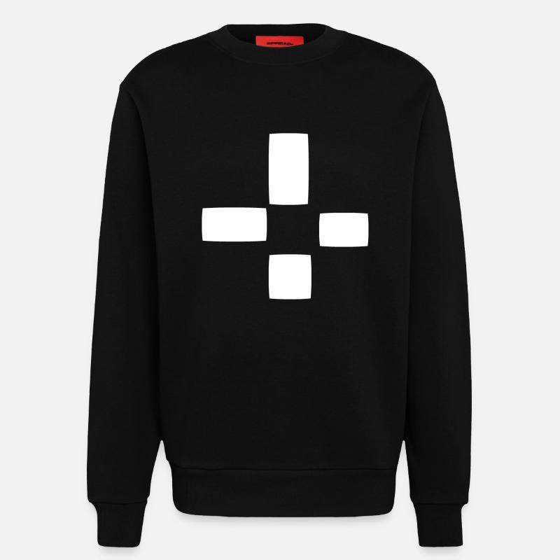 Square Pattern Four Shapes Shape - Sweatshirt - made by SPREAD - SOLID BLACK