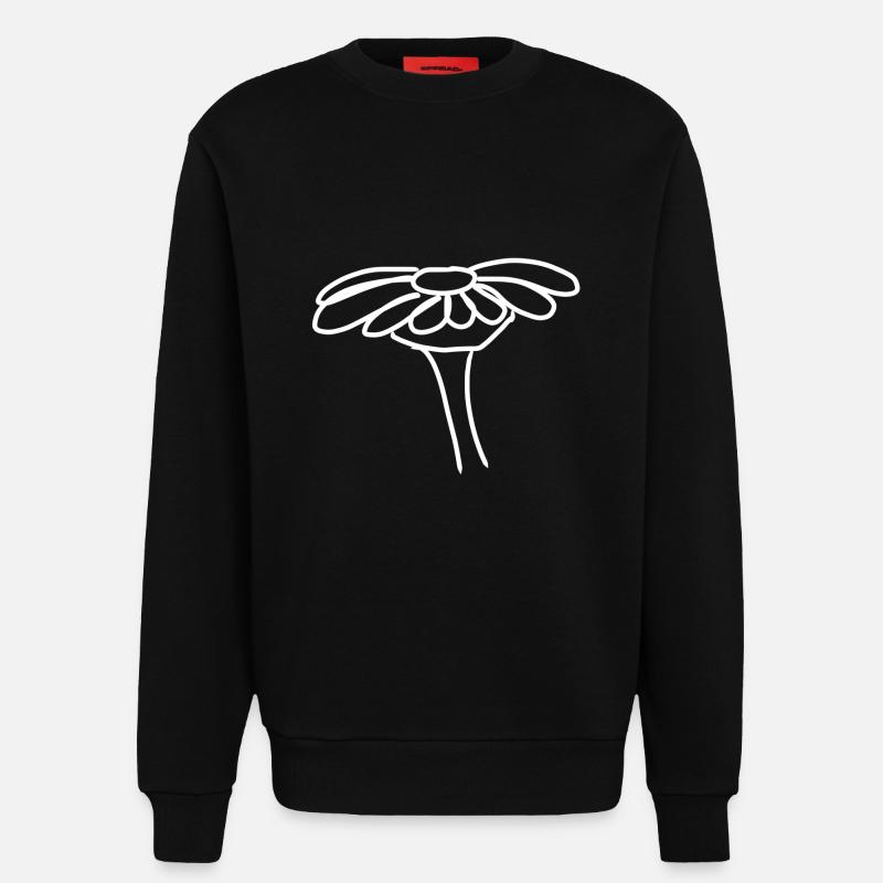 Page d’icône de fleur - Sweat bio décontracté fabriqué en UE - SOLID BLACK