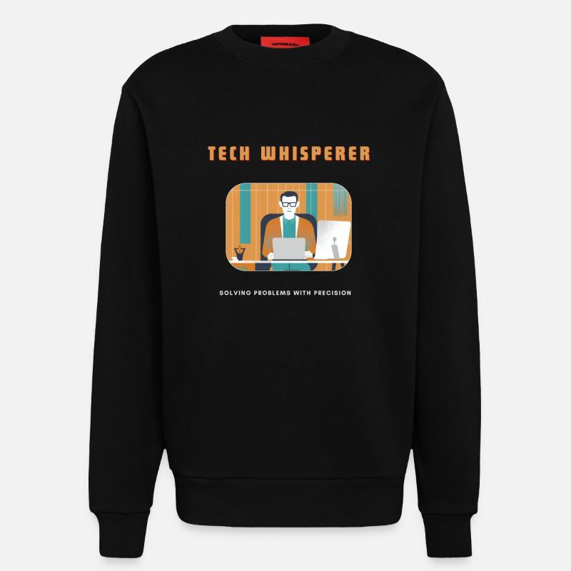 Tech Whisperer Solving Problems - Sweatshirt - made by SPREAD  - SOLID BLACK