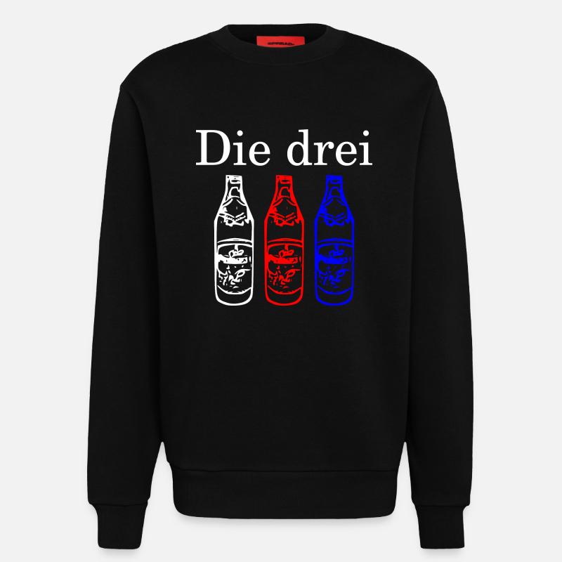 Die Drei Flaschen - hell - Sweatshirt - made by SPREAD  - SOLID BLACK