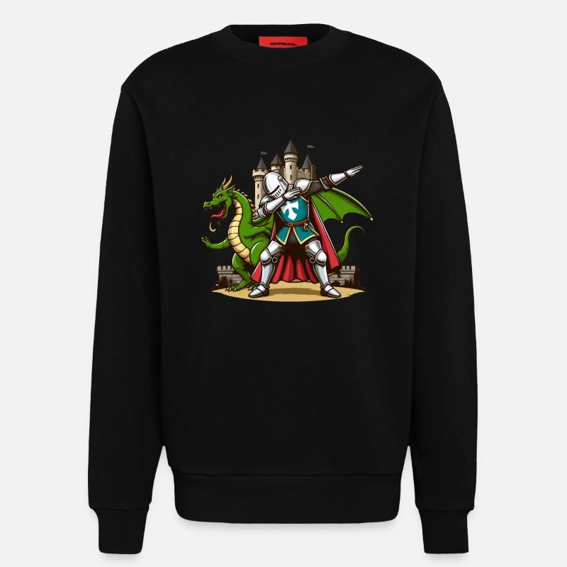 Dabbender Ritter, Mittelalter Kostüm - Sweatshirt - made by SPREAD  - SOLID BLACK