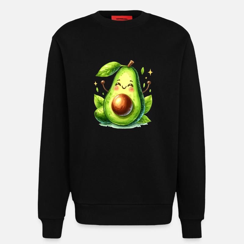 Avocado witzig positiv Optimismus Geschenk - Sweatshirt - made by SPREAD  - SOLID BLACK
