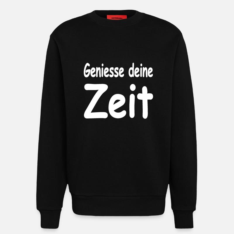 Zeit - Sweatshirt - made by SPREAD - SOLID BLACK