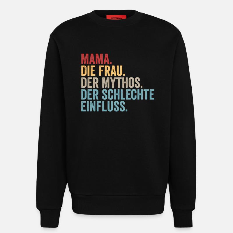 Mutter Mama - Sweatshirt - made by SPREAD  - SOLID BLACK