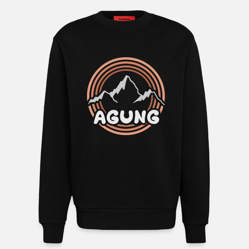 Agung als Berg - Sweatshirt - made by SPREAD  - SOLID BLACK
