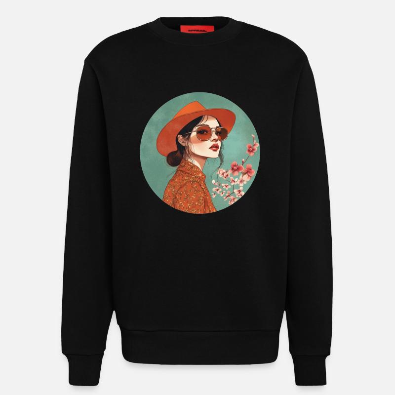 Stilvolle Eleganz: Zeitloser Boho-Chic! - Sweatshirt - made by SPREAD - SOLID BLACK