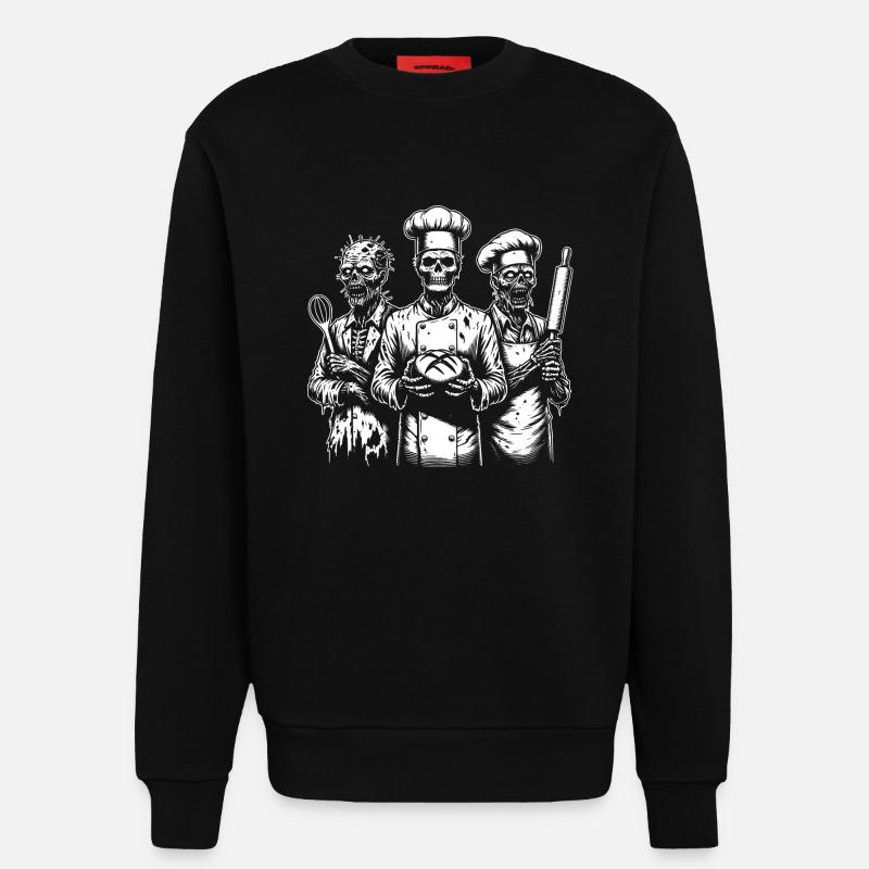Baking Dead - backende Zombies - Sweatshirt - made by SPREAD - SOLID BLACK