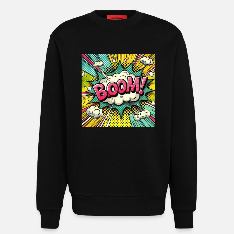 DRÖHNEN! - Comic-Explosion - Sweatshirt - made by SPREAD  - SOLID BLACK