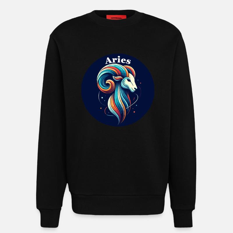 Widder Widder bunt - Sweatshirt - made by SPREAD - SOLID BLACK