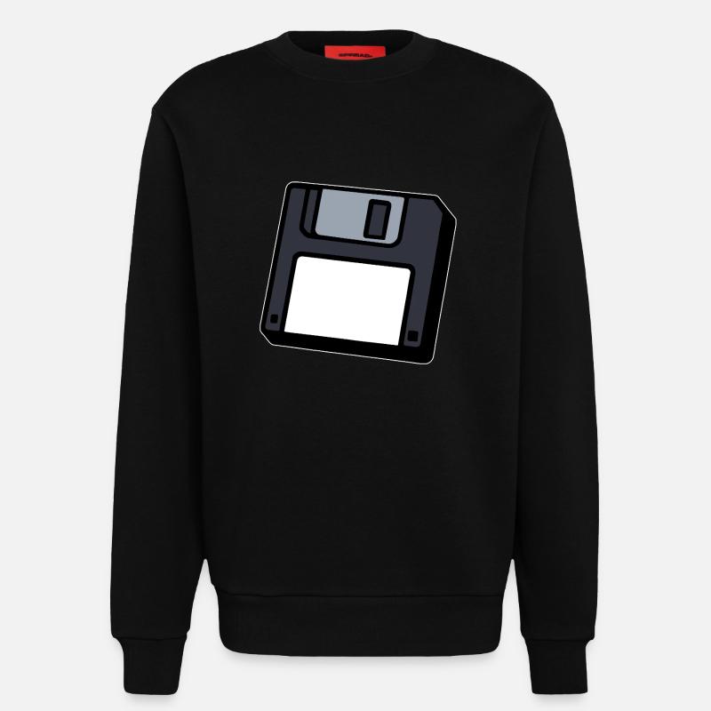 Diskette Retro Symbol Computer - Sweatshirt - made by SPREAD  - SOLID BLACK