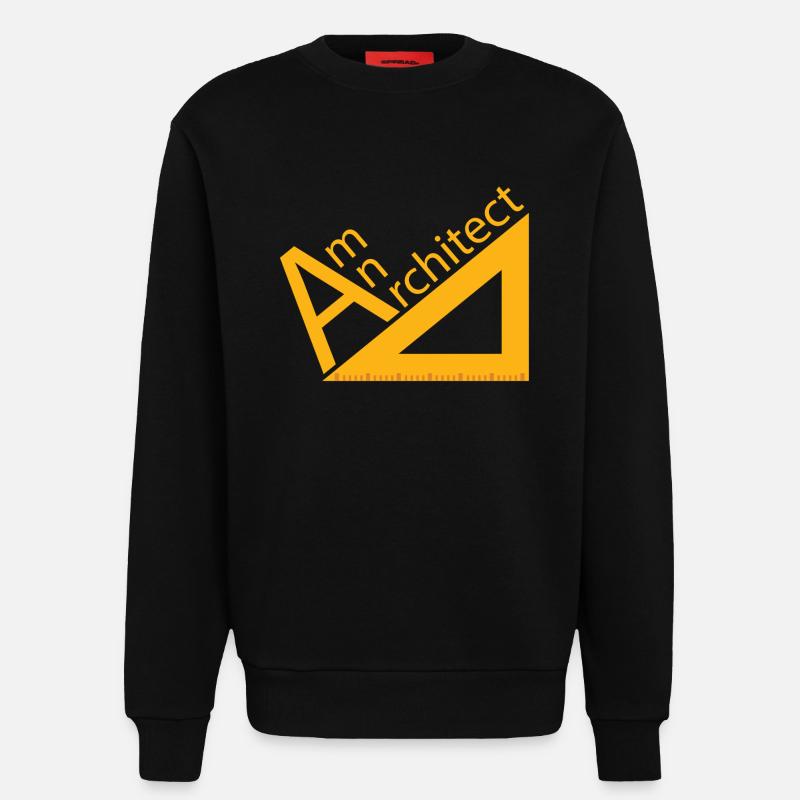 Architecte / Architecture: suis architecte - Sweat bio décontracté fabriqué en UE - SOLID BLACK