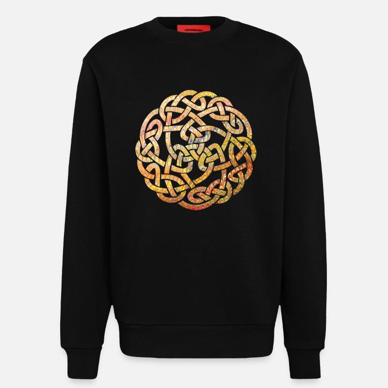 Celtic knot 5 e 37 - Sweatshirt - made by SPREAD  - SOLID BLACK