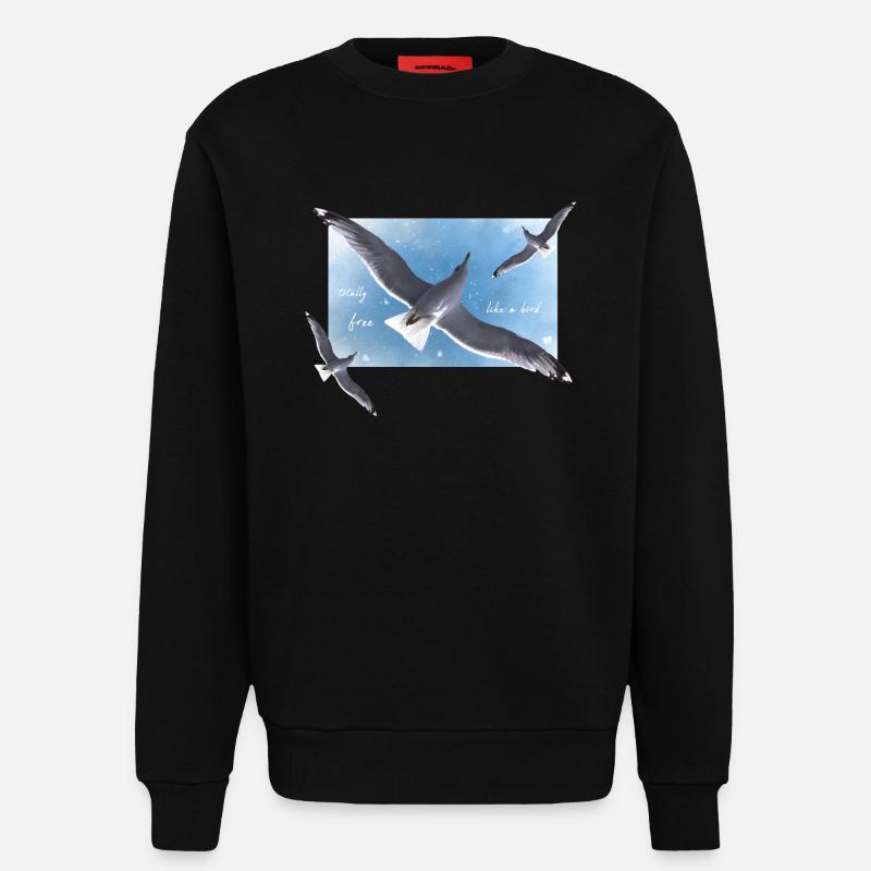 frei sein wie ein Vogel - Sweatshirt - made by SPREAD  - SOLID BLACK