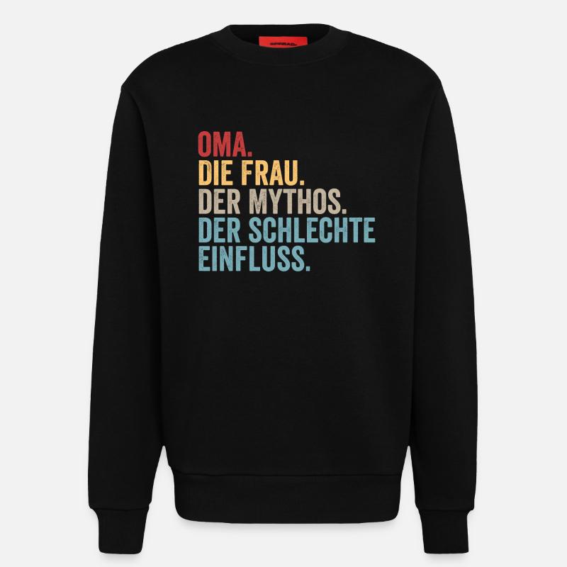Großmutter Oma - Sweatshirt - made by SPREAD  - SOLID BLACK