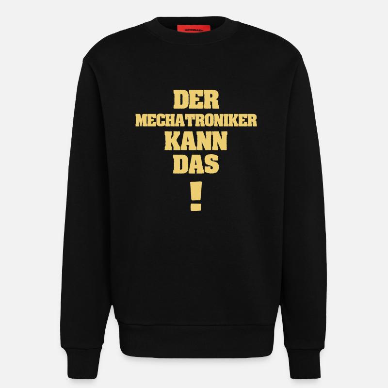 Gift for Mechatronics Technician - Sweatshirt - made by SPREAD  - SOLID BLACK