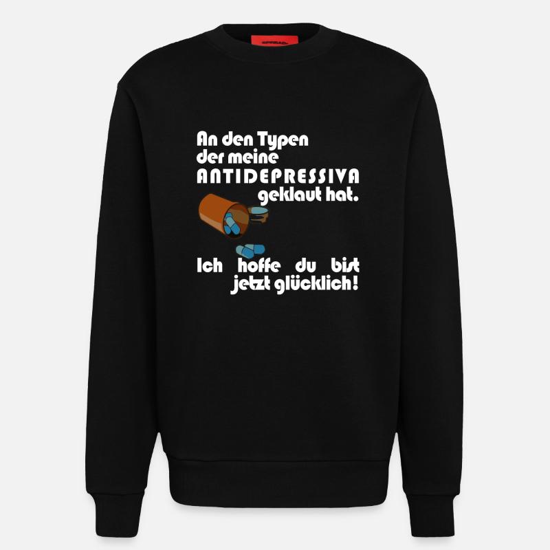 Antidepressiva Dieb - Sweatshirt - made by SPREAD  - SOLID BLACK