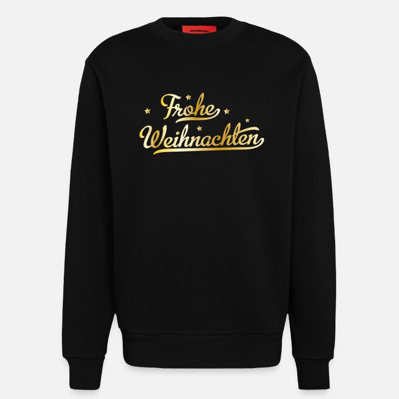 Frohe Weihnachten - Sweatshirt - made by SPREAD - SOLID BLACK