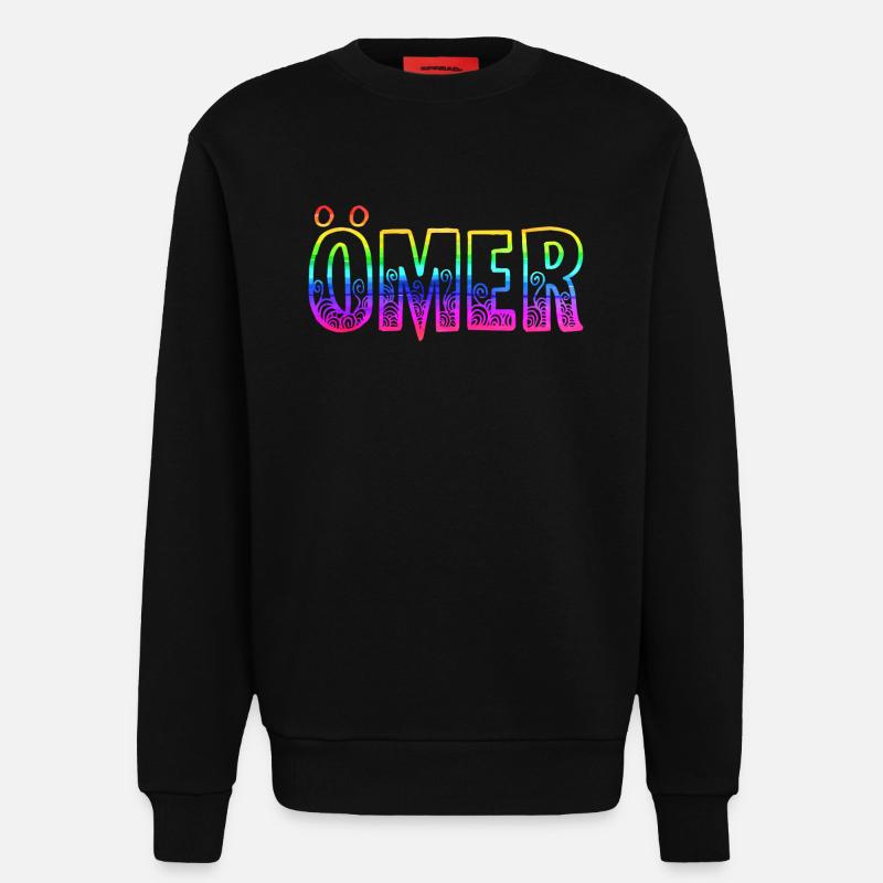 Ömer RS Rainbow - Sweatshirt - made by SPREAD  - SOLID BLACK