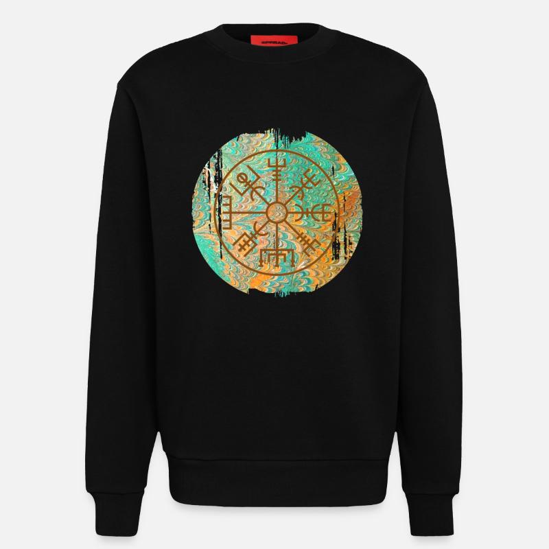 Vegvisir E 36 - Sweat bio décontracté fabriqué en UE - SOLID BLACK