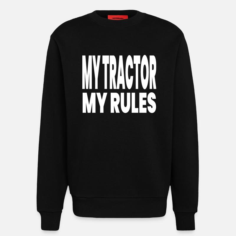 Tracteur - Sweat bio décontracté fabriqué en UE - SOLID BLACK