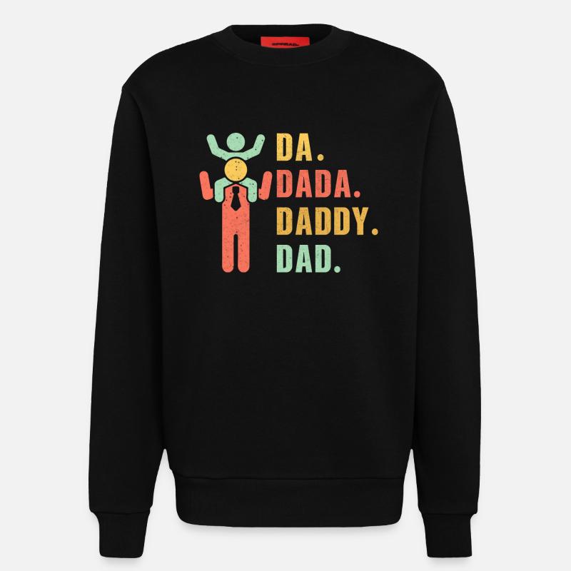 Daddy Dada Dad - Sweatshirt - made by SPREAD  - SOLID BLACK