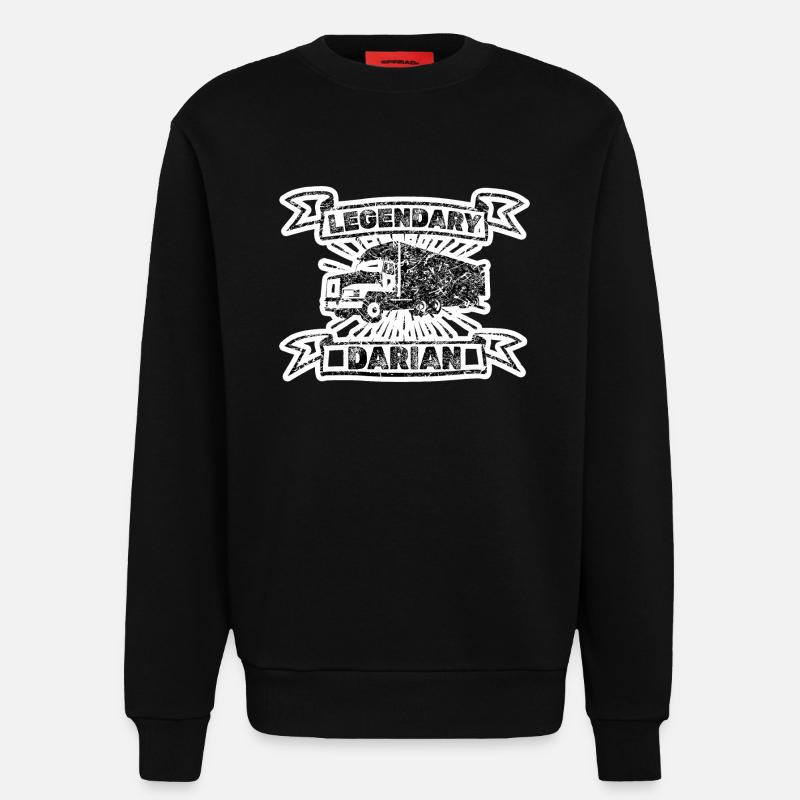 Darian as a given name - Sweatshirt - made by SPREAD  - SOLID BLACK