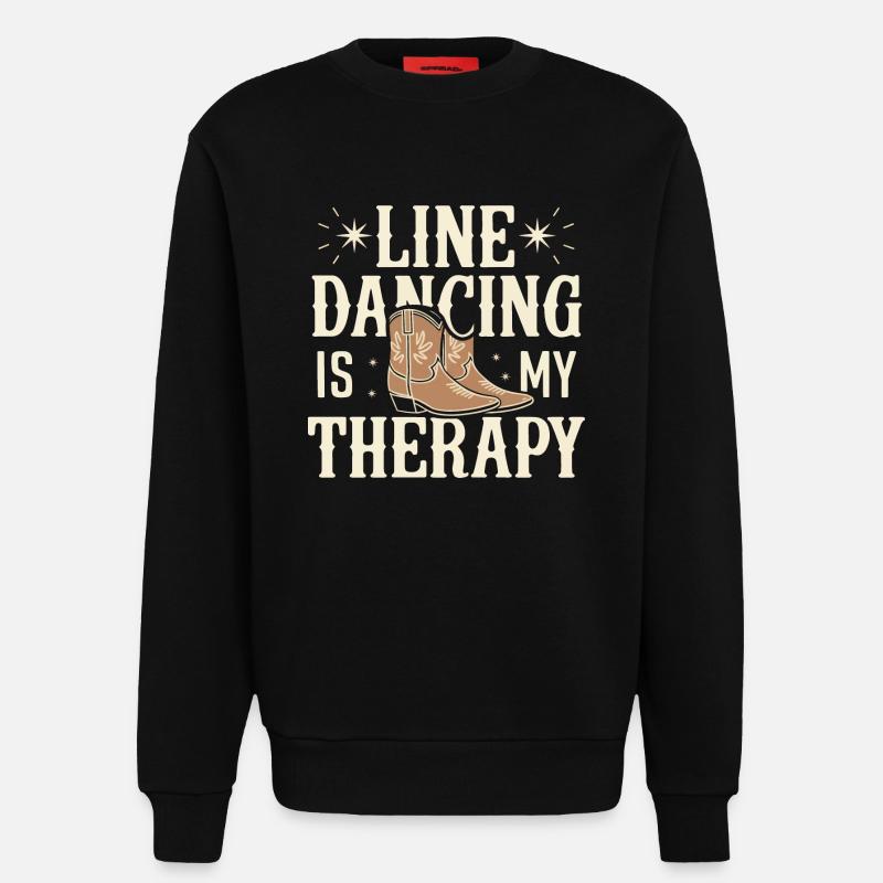 Line Dancing Dancing Dancers - Sweatshirt - made by SPREAD - SOLID BLACK