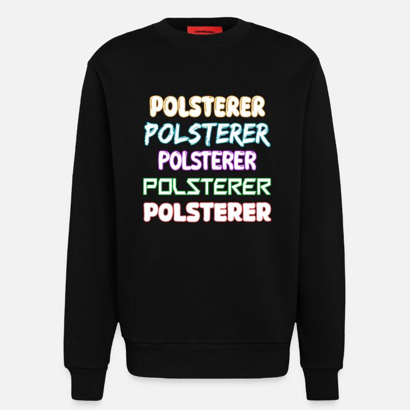 Job Polsterer - Sweatshirt - made by SPREAD  - SOLID BLACK