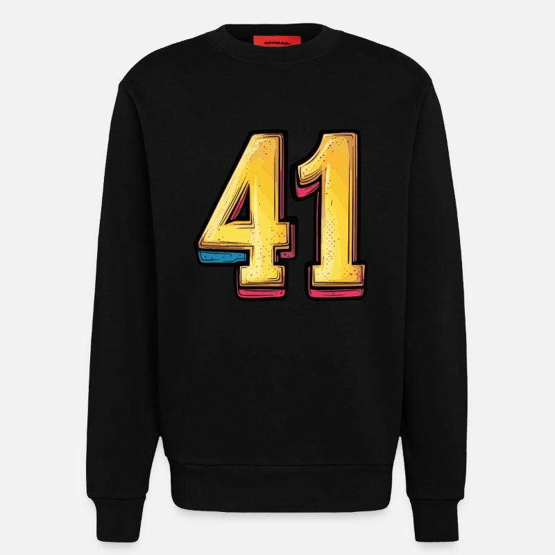 41 Number Comic - Sweatshirt - made by SPREAD  - SOLID BLACK