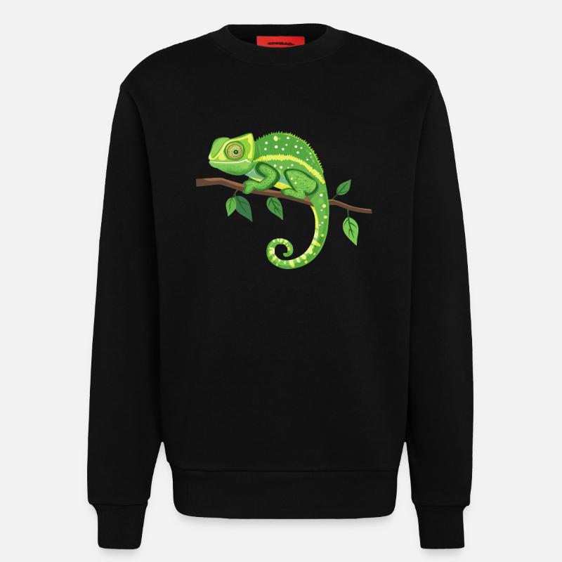 Kaméléon - Sweat bio décontracté fabriqué en UE - SOLID BLACK