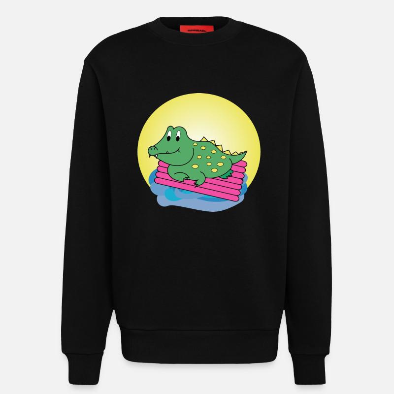 Kai Krokodil - Geschenk - Geschenkidee - Sweatshirt - made by SPREAD  - SOLID BLACK