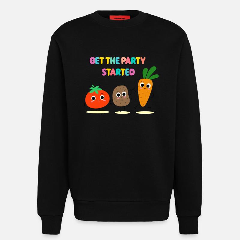 Veggie Party - Gemüseparty - Geschenkidee - Sweatshirt - made by SPREAD  - SOLID BLACK