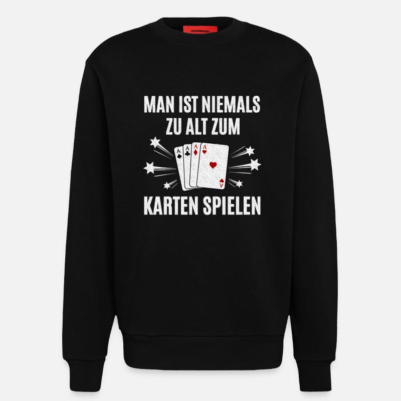Karten spielen - Sweatshirt - made by SPREAD  - SOLID BLACK