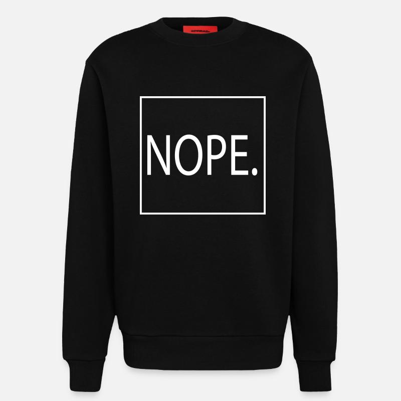 Schlichter "NOPE." Pullover - Sweatshirt - made by SPREAD  - SOLID BLACK