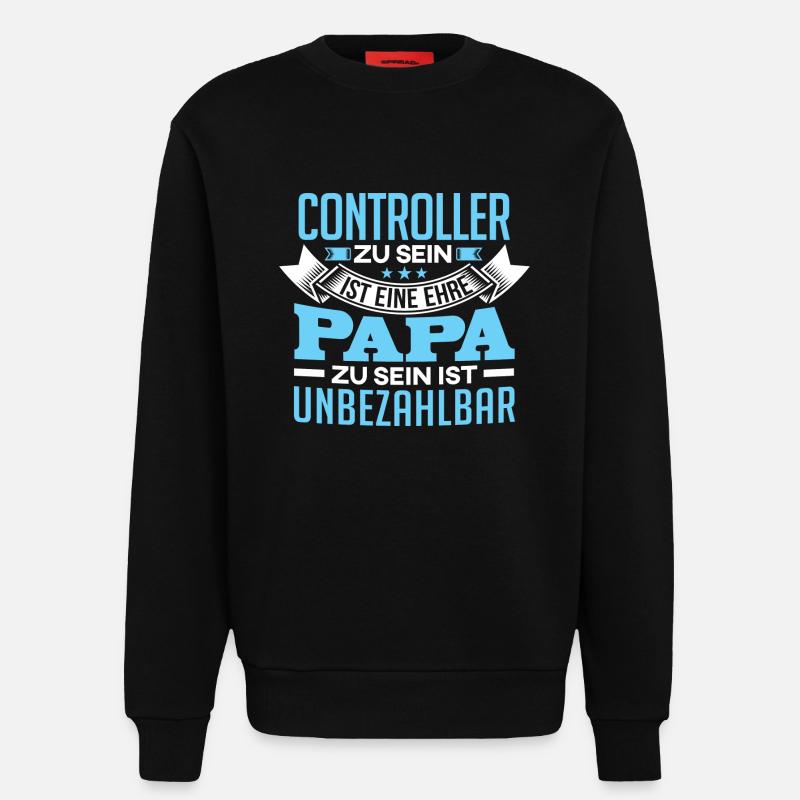 CONTROLLER und Papa - Sweatshirt - made by SPREAD  - SOLID BLACK