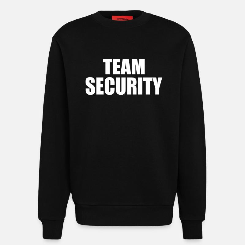 Team security - Sweatshirt - made by SPREAD - SOLID BLACK