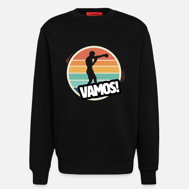 Vamos Retro-Boxen - Sweatshirt - made by SPREAD  - SOLID BLACK