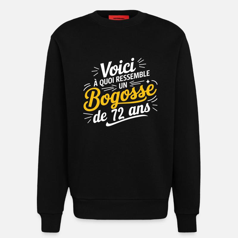 Der 72-jährige Bogosse - Sweatshirt - made by SPREAD - SOLID BLACK